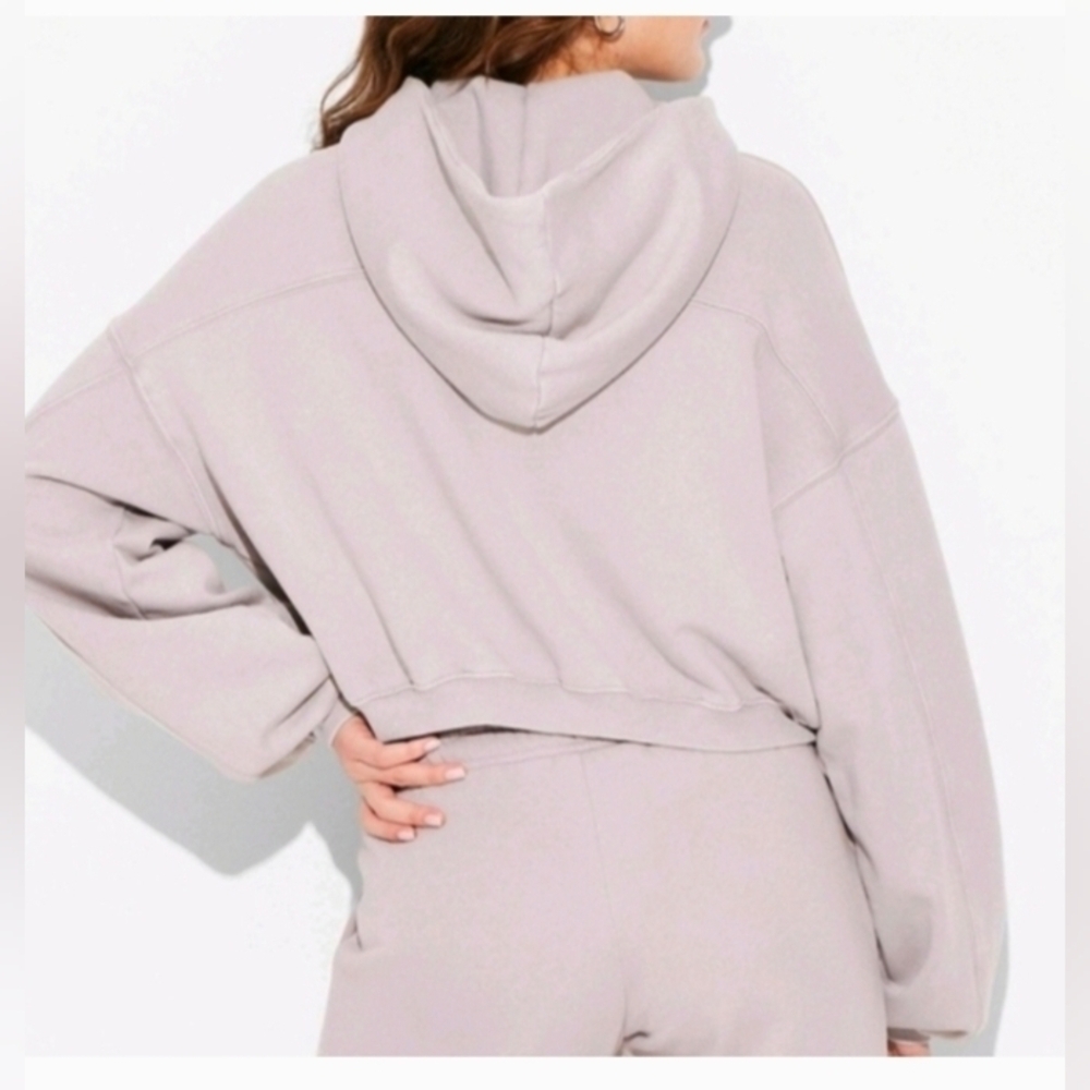 Wild Fable Women's Quarter Zip Hoodie Sweatshirt Oversized - Picture 3 of 5